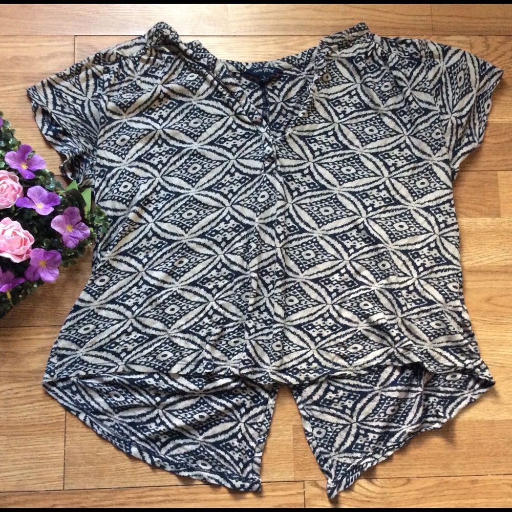 Lucky Brand Hi Low Split Back Top